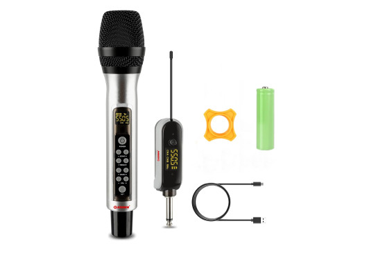 KEKROWN Vetec VTV-707E UHF Wireless Microphone with Echo, Bass, Treble, Volume Controls